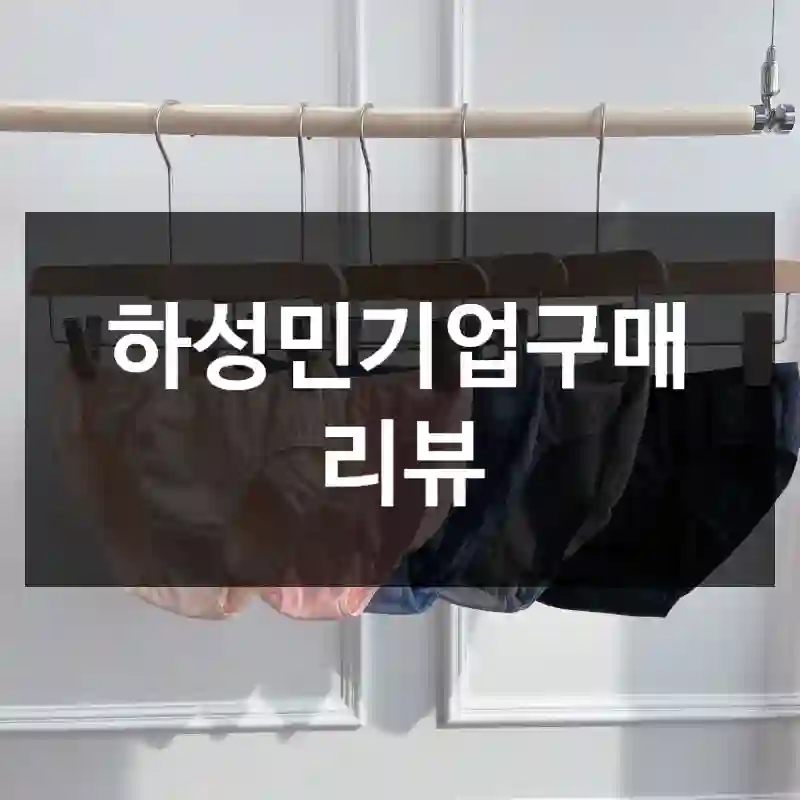 하성민기업구매 리뷰