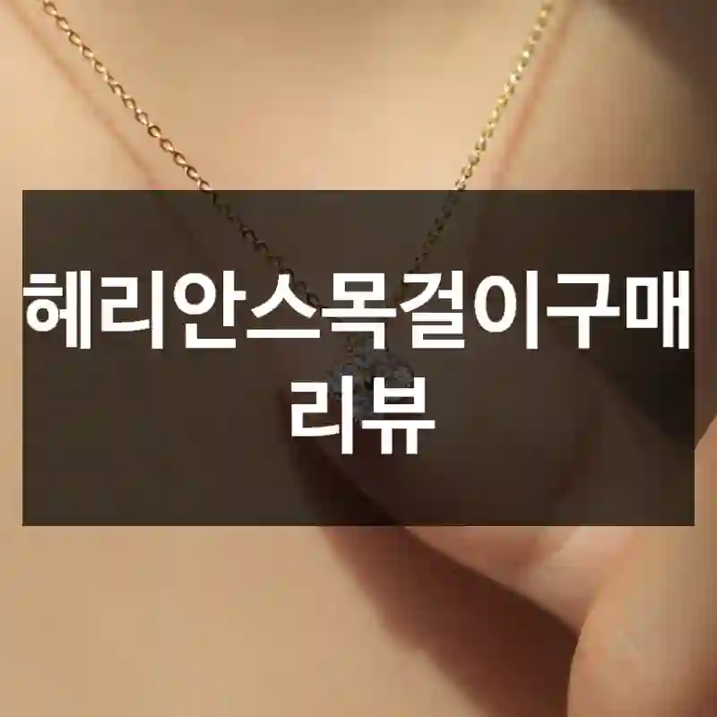 헤리안스목걸이구매 리뷰