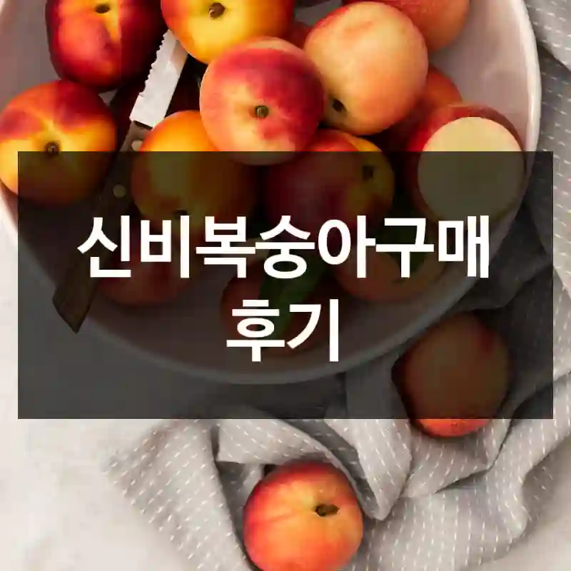 신비복숭아구매 후기