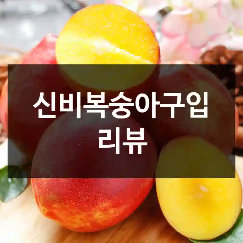 신비복숭아구입 리뷰