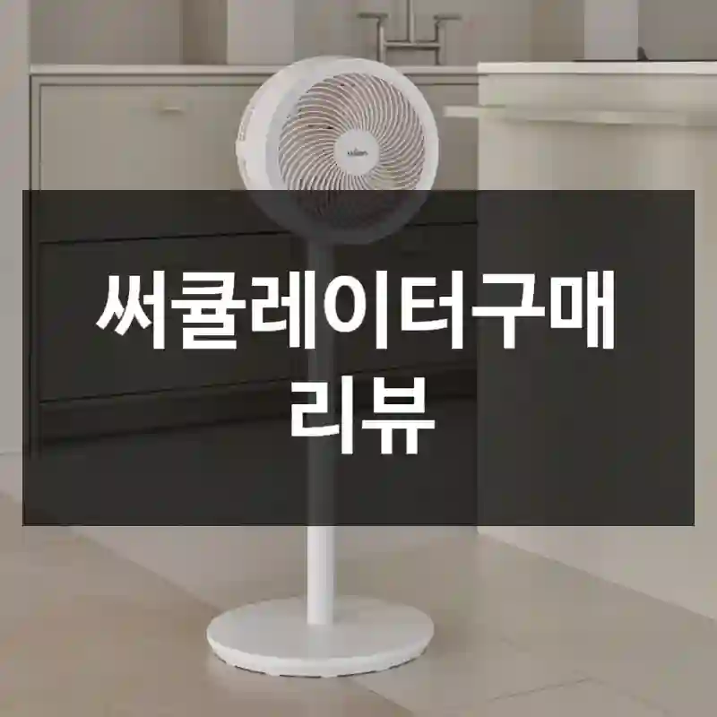 써큘레이터구매 리뷰