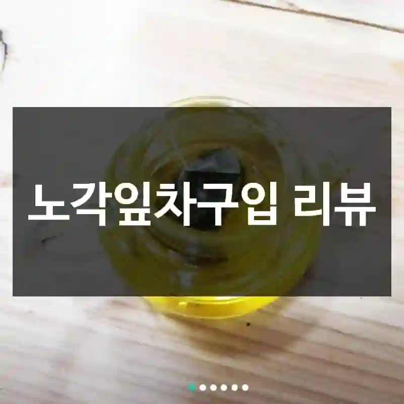 노각잎차구입 리뷰