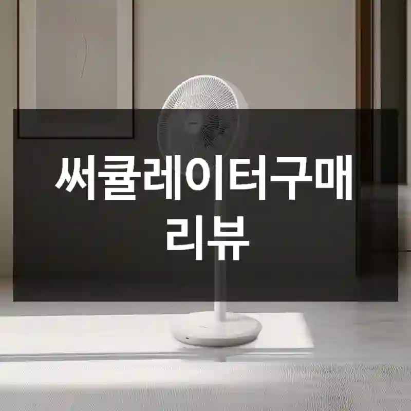 써큘레이터구매 리뷰
