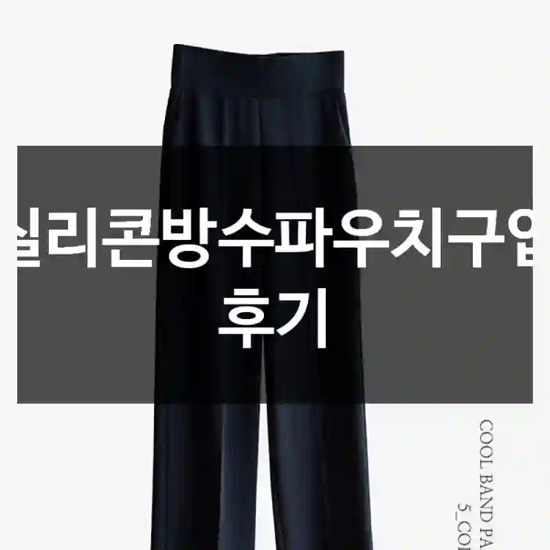 실리콘방수파우치구입 후기