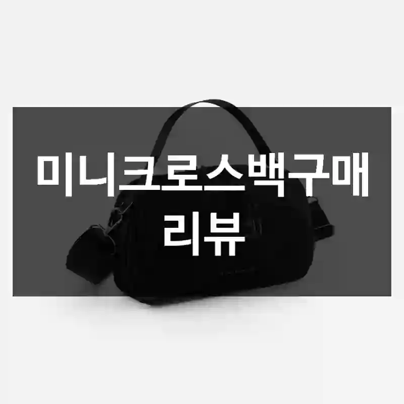 미니크로스백구매 리뷰