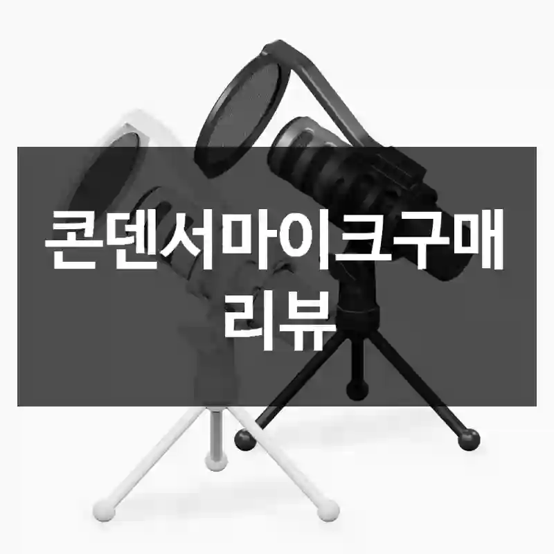콘덴서마이크구매 리뷰