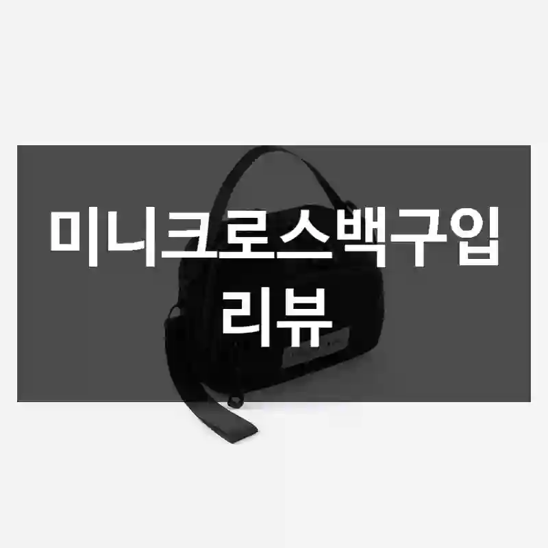 미니크로스백구입 리뷰