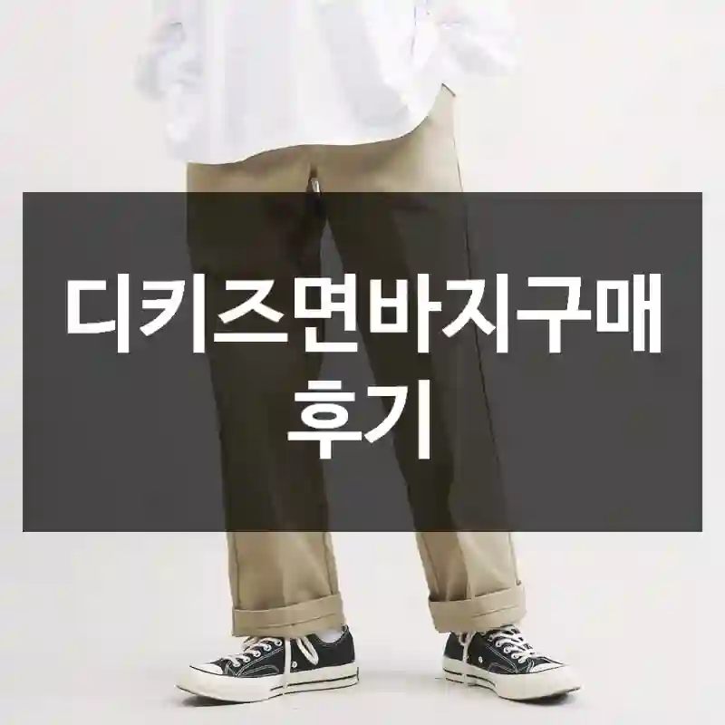 디키즈면바지구매 후기