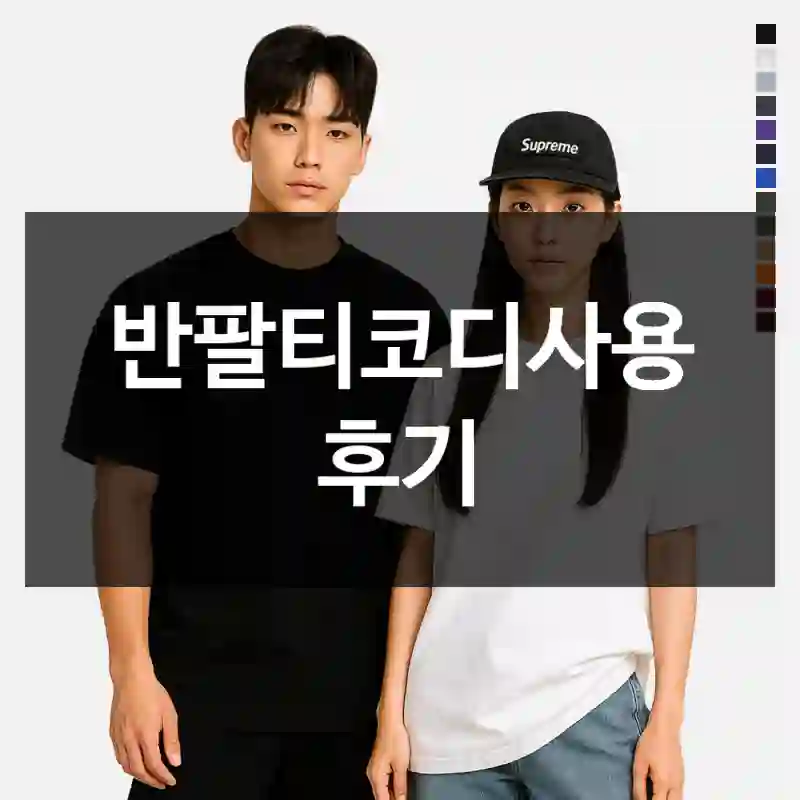 반팔티코디사용 후기