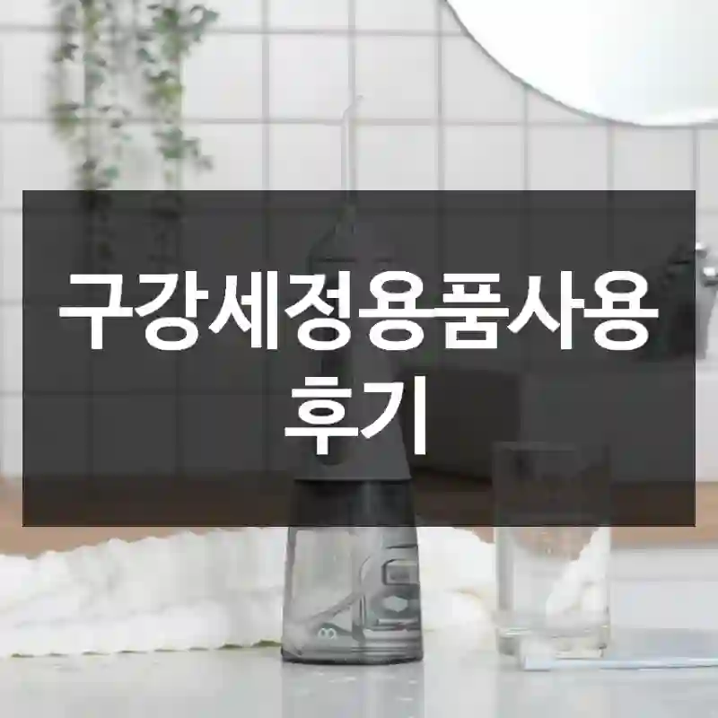 구강세정용품사용 후기