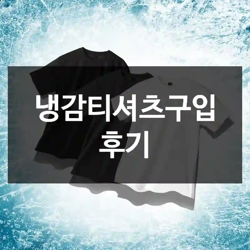 냉감티셔츠구입 후기