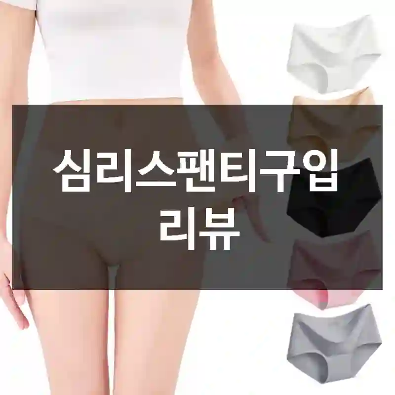 심리스팬티구입 리뷰