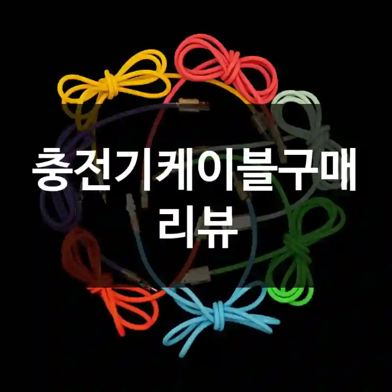 충전기케이블구매 리뷰