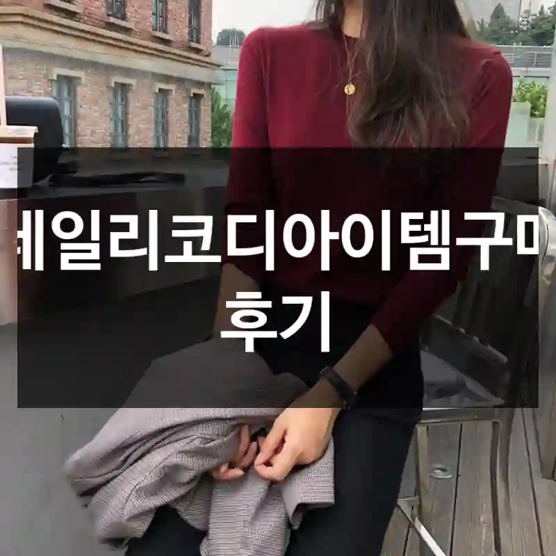 데일리코디아이템구매 후기