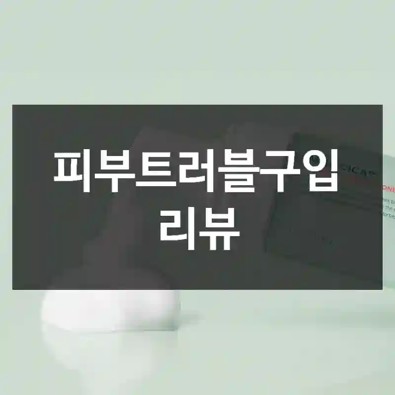 피부트러블구입 리뷰