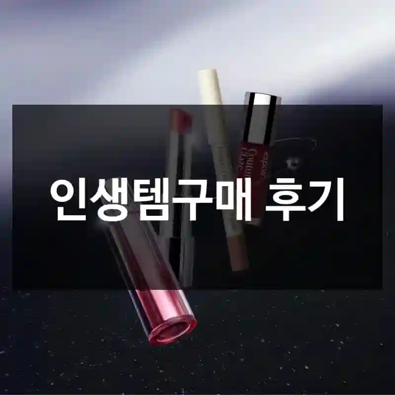 인생템구매 후기