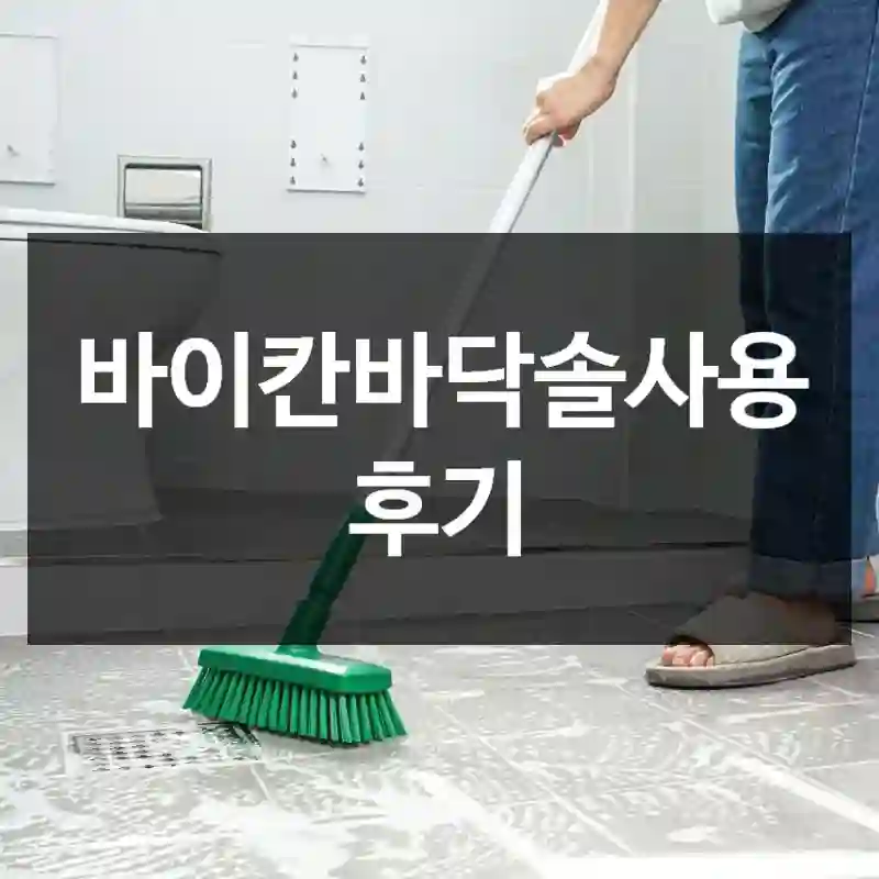 바이칸바닥솔사용 후기