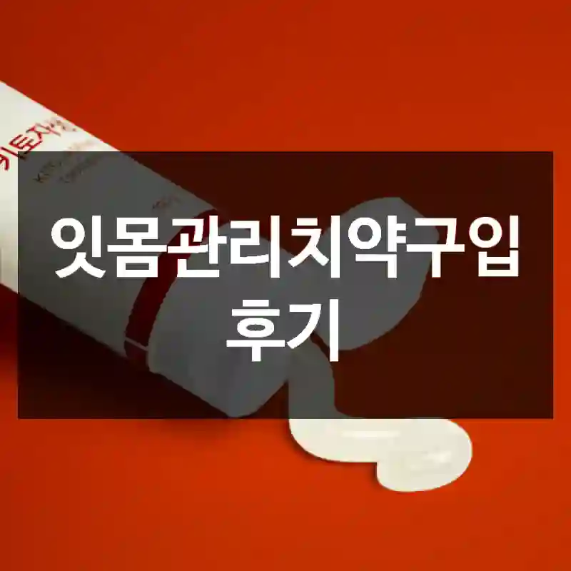 잇몸관리치약구입 후기