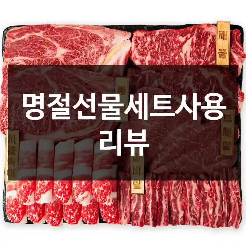 명절선물세트사용 리뷰