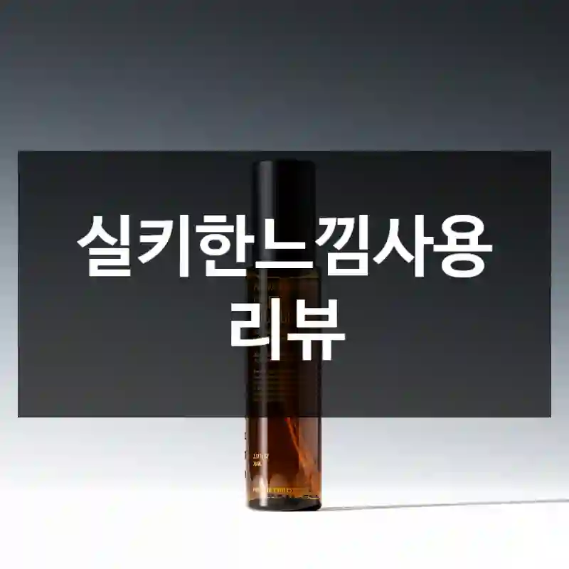 실키한느낌사용 리뷰