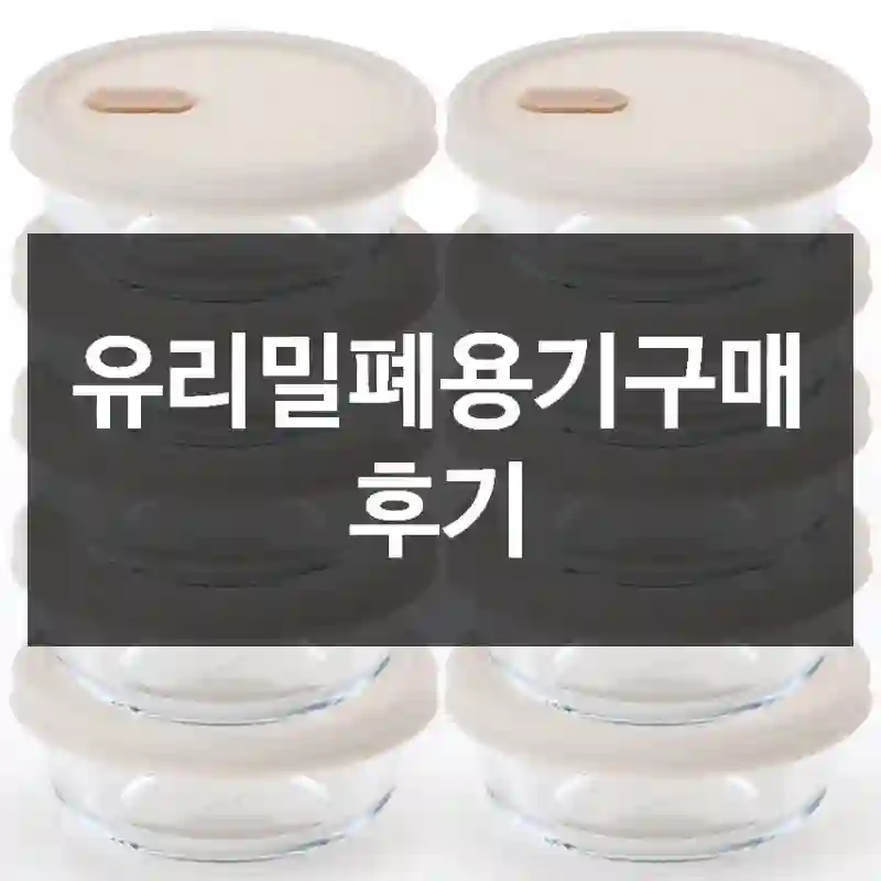 유리밀폐용기구매 후기