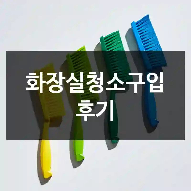 화장실청소구입 후기