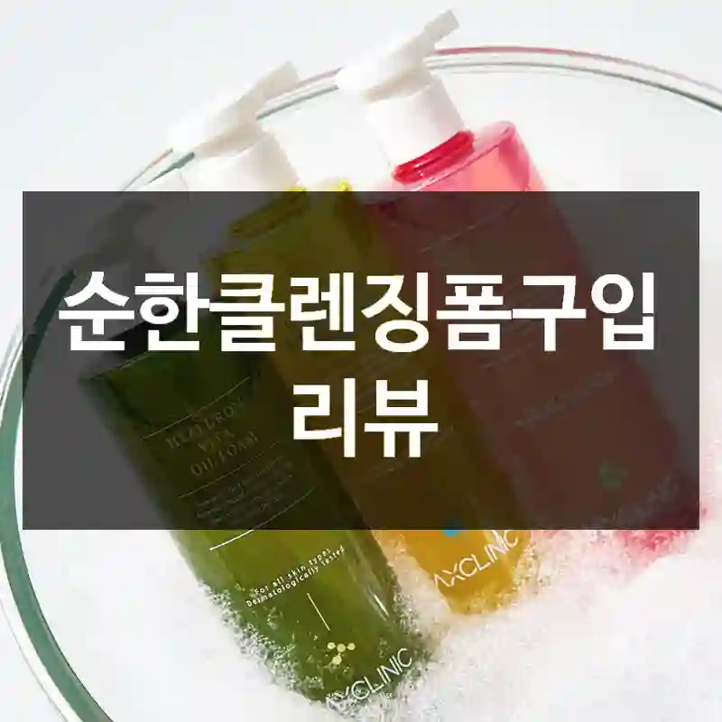 순한클렌징폼구입 리뷰