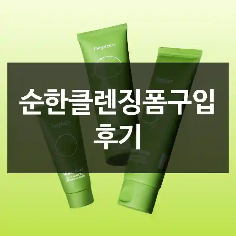 순한클렌징폼구입 후기