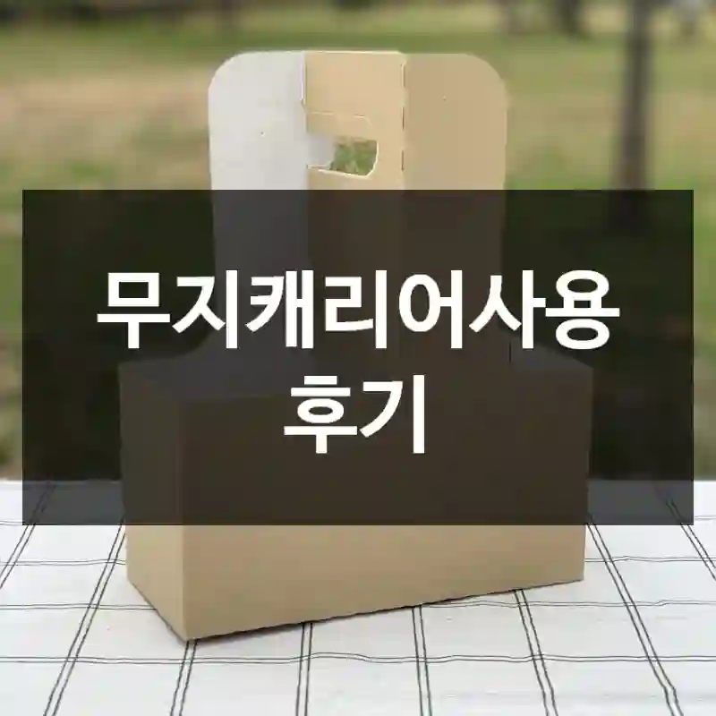 무지캐리어사용 후기