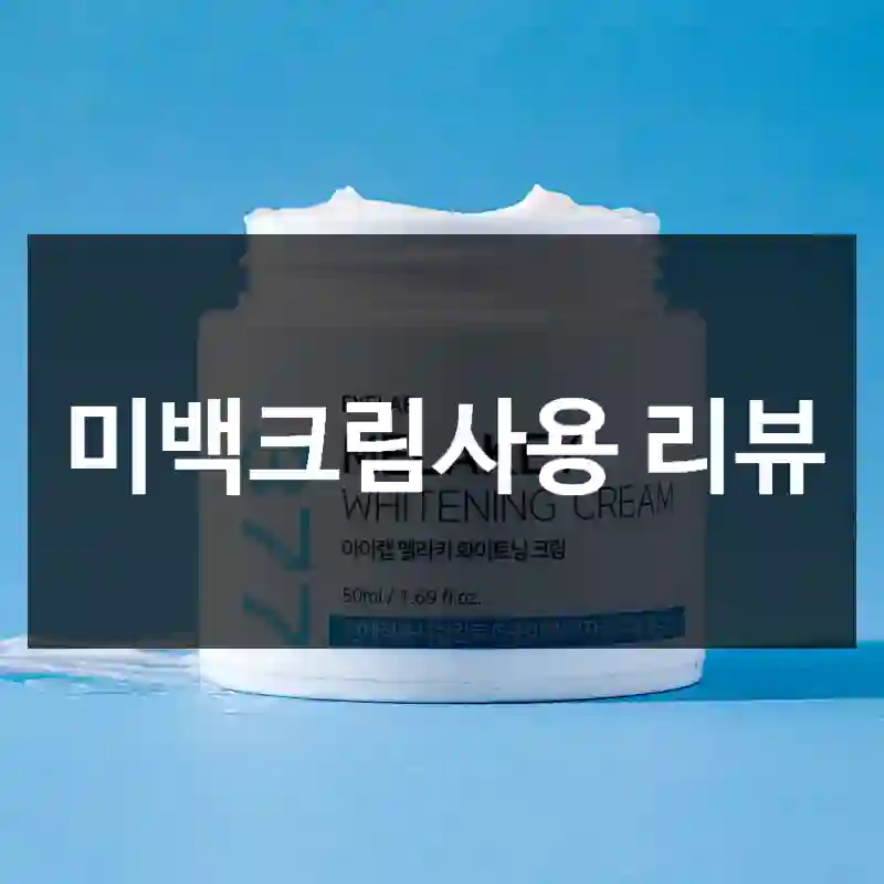 미백크림사용 리뷰