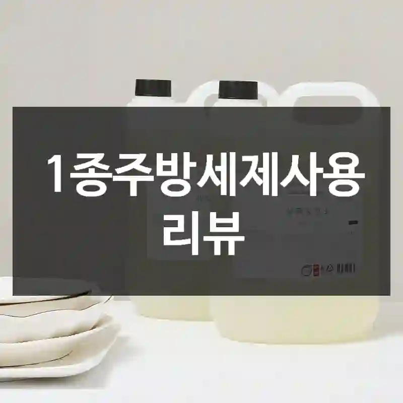 1종주방세제사용 리뷰