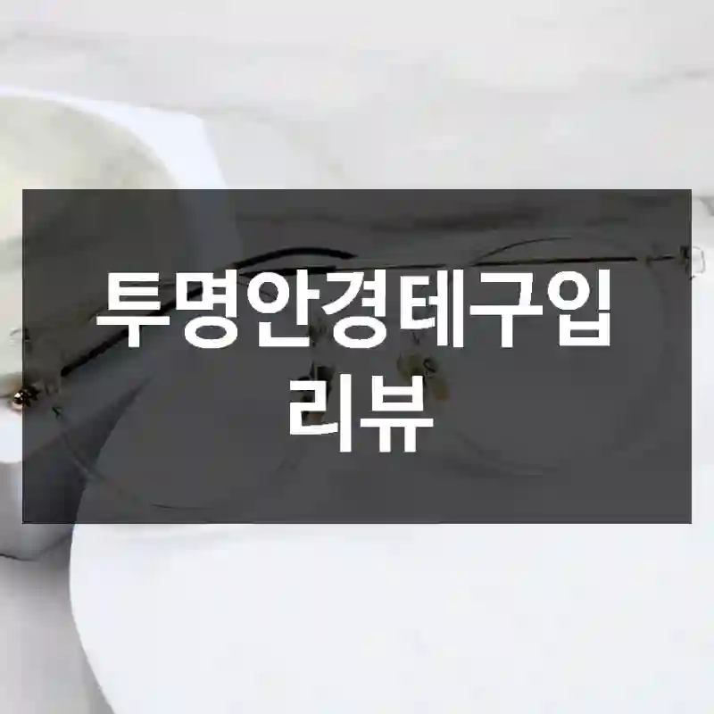 투명안경테구입 리뷰