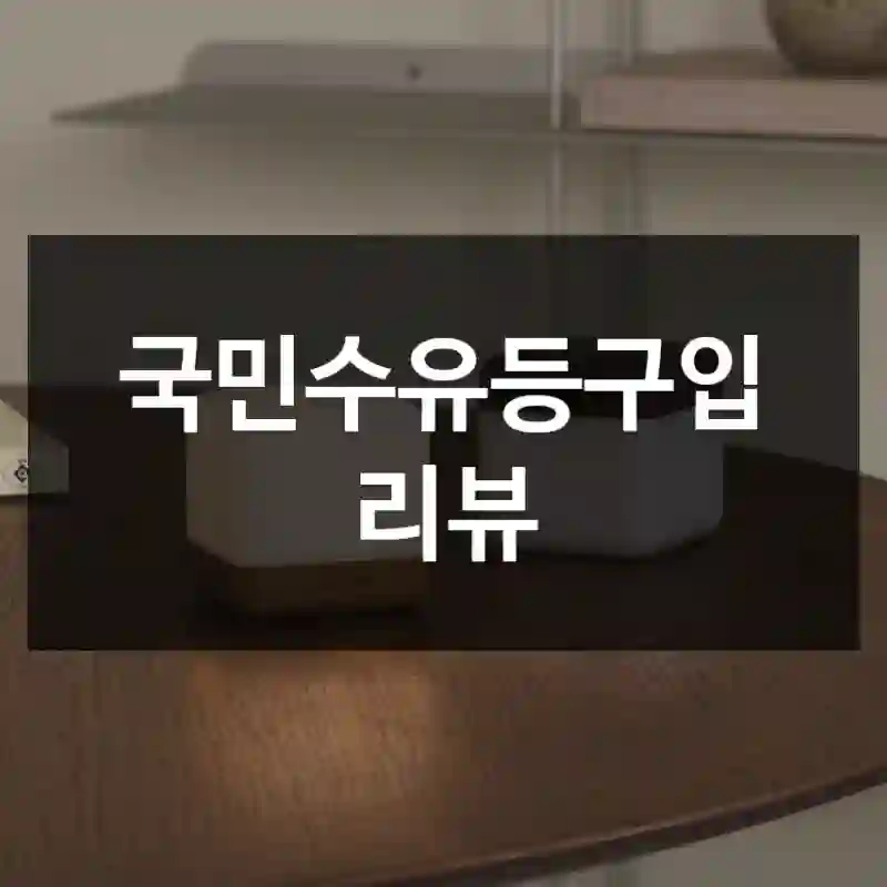 국민수유등구입 리뷰
