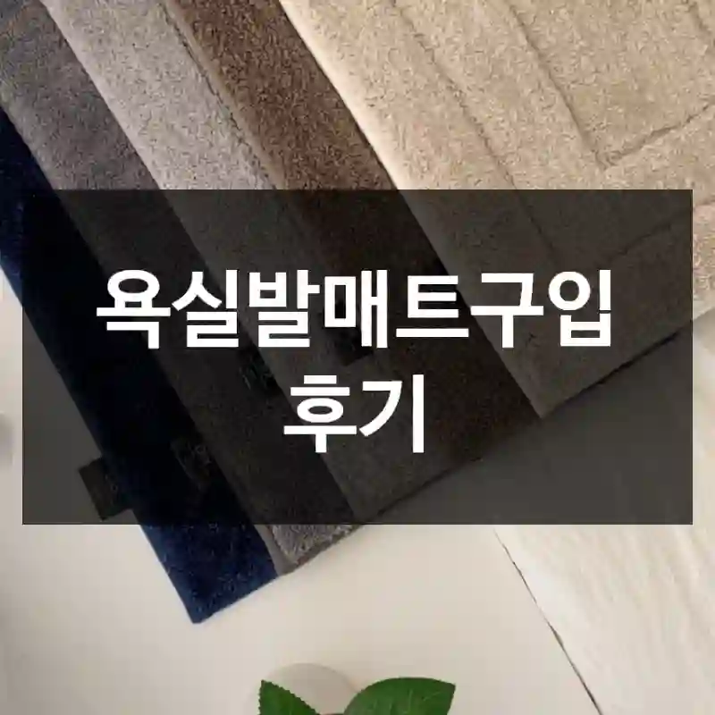 욕실발매트구입 후기