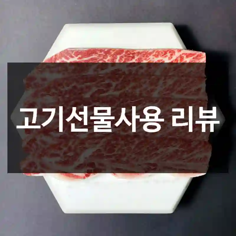 고기선물사용 리뷰
