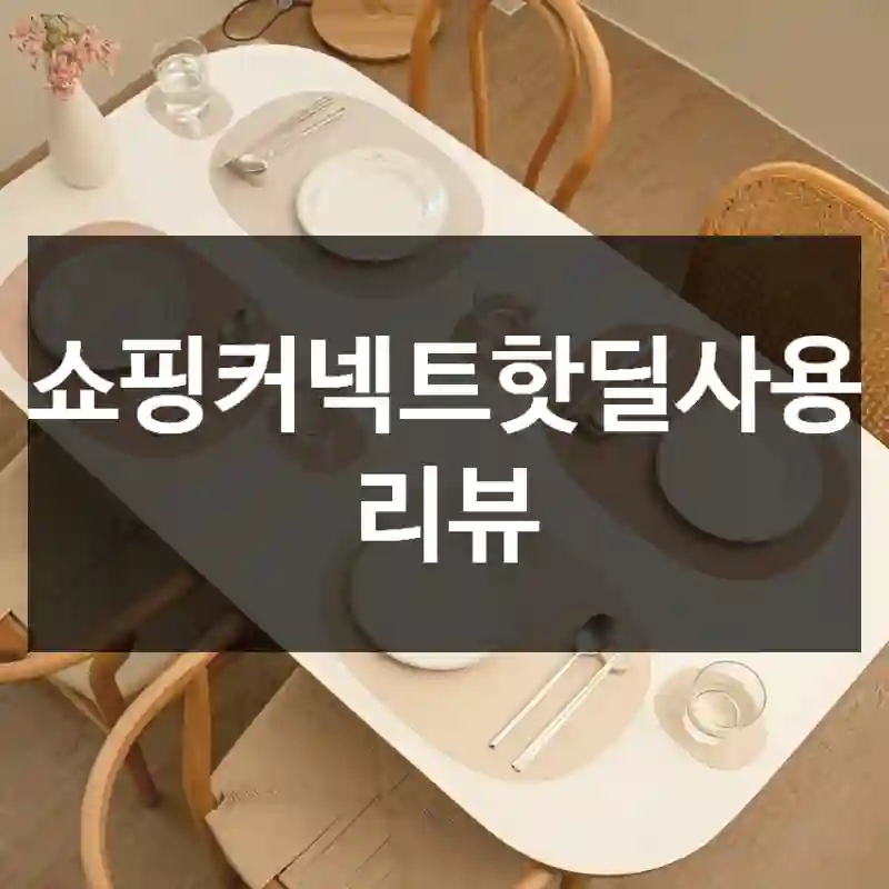 쇼핑커넥트핫딜사용 리뷰