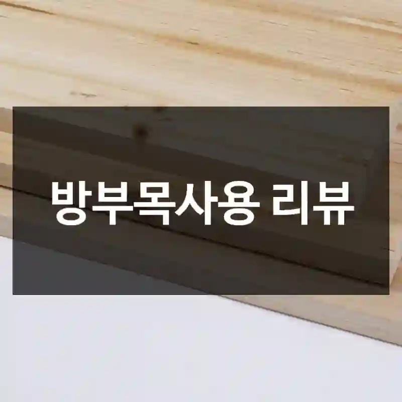 방부목사용 리뷰